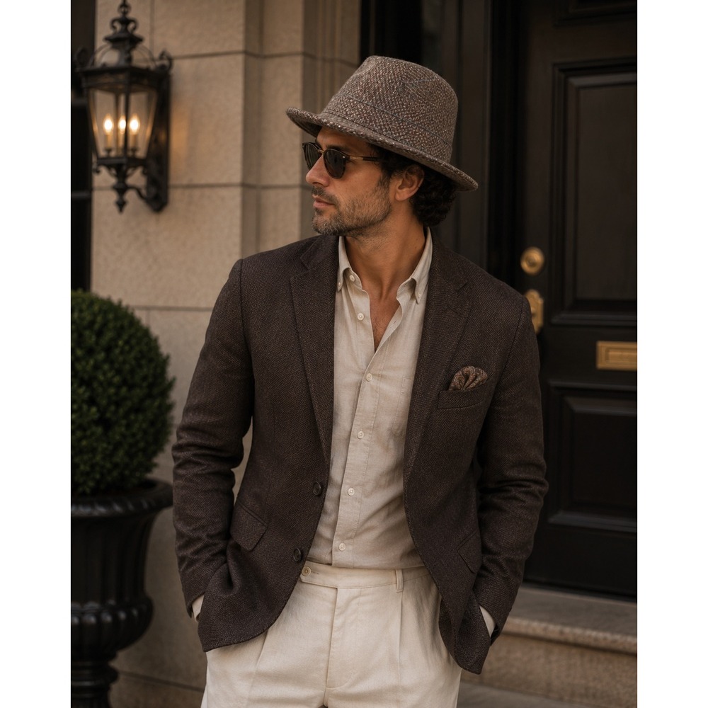 VTG Pendleton Gray Pure Wool Hat Fedora Mens 7 1/8 Inch